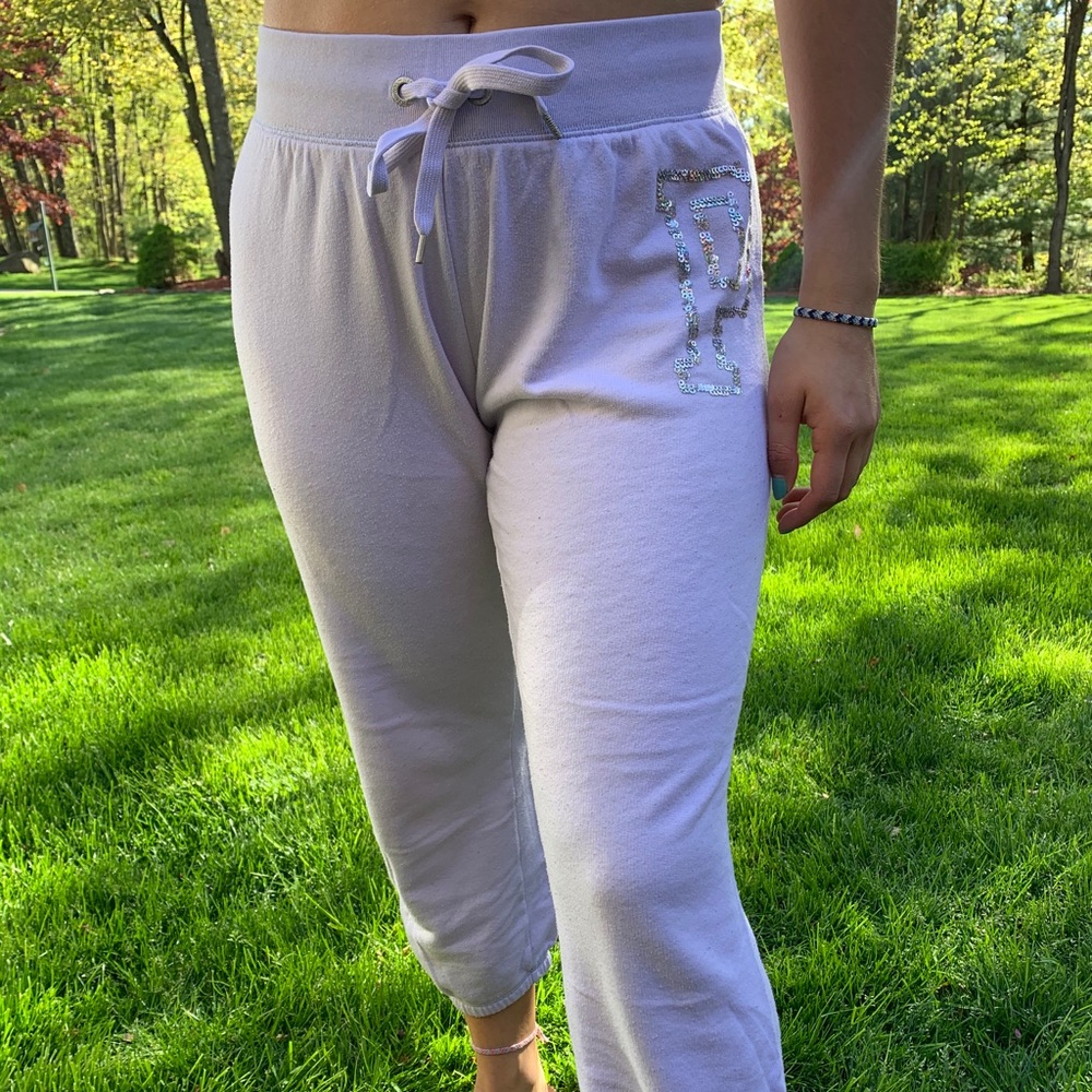 PINK Cropped Sweatpants